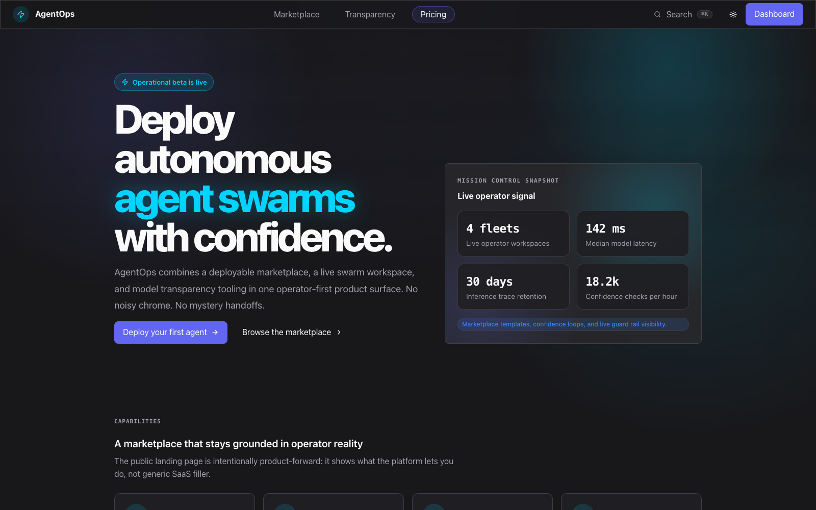Agent Marketplace preview