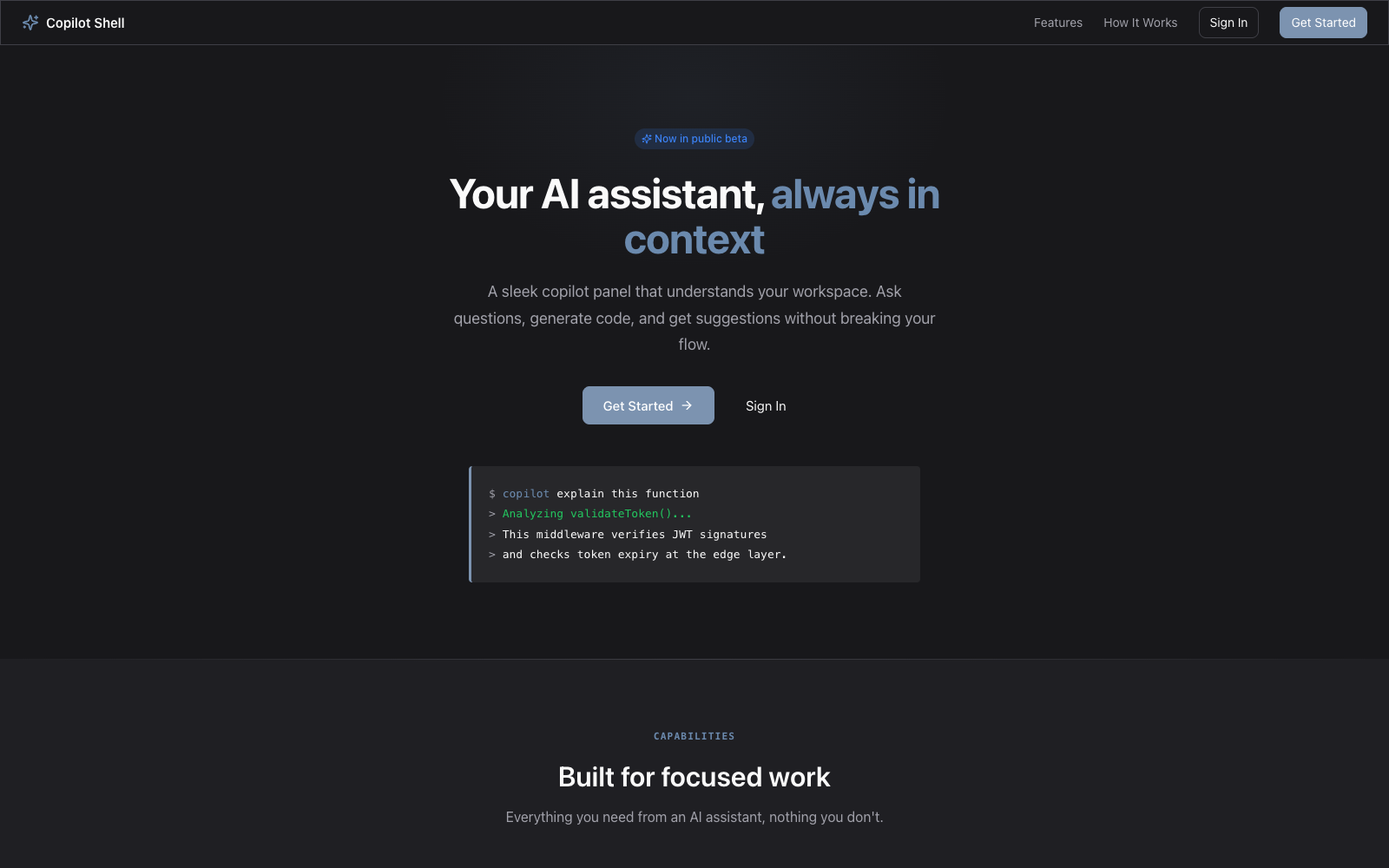 AI Copilot Shell preview
