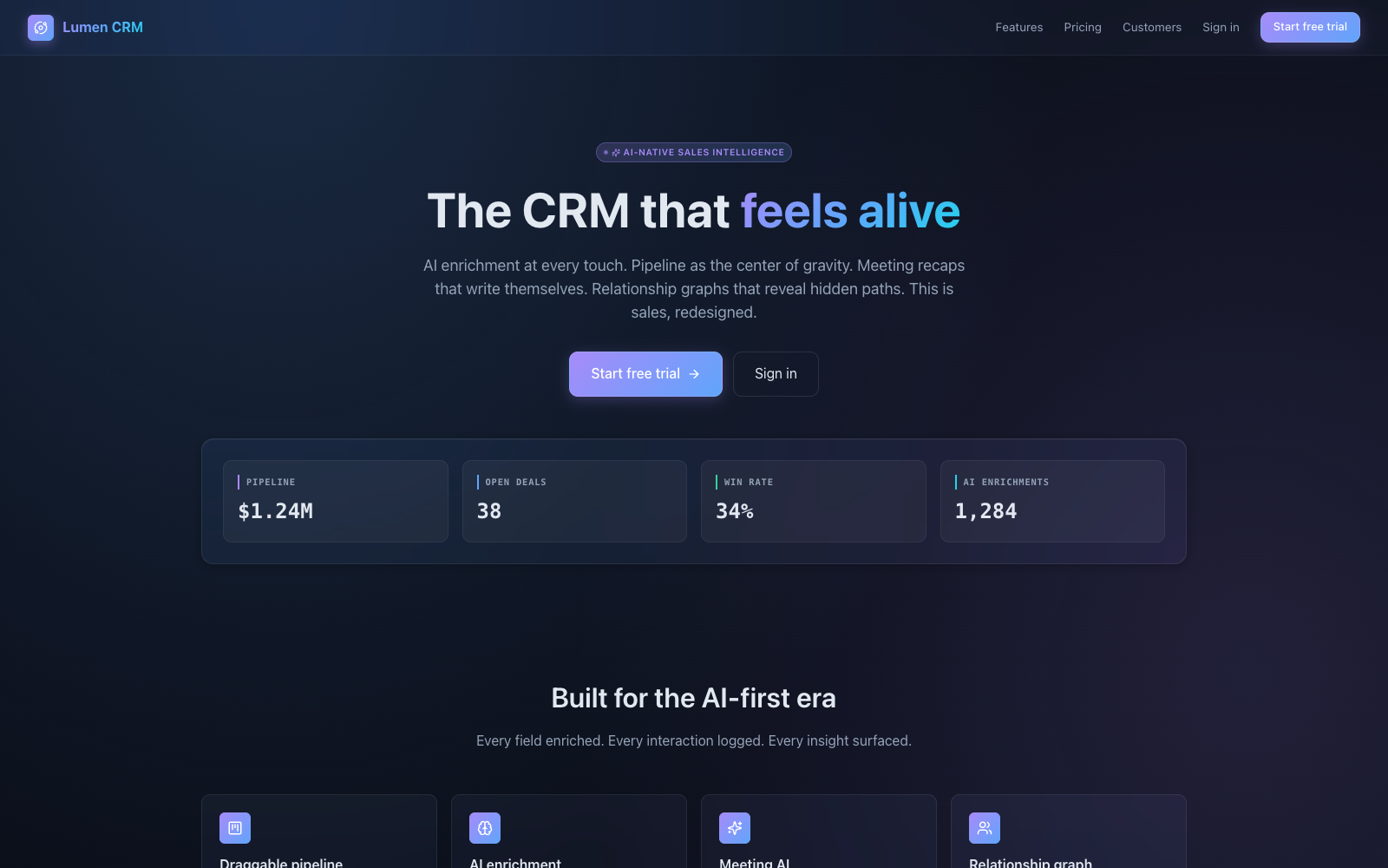 AI-Native CRM screenshot preview