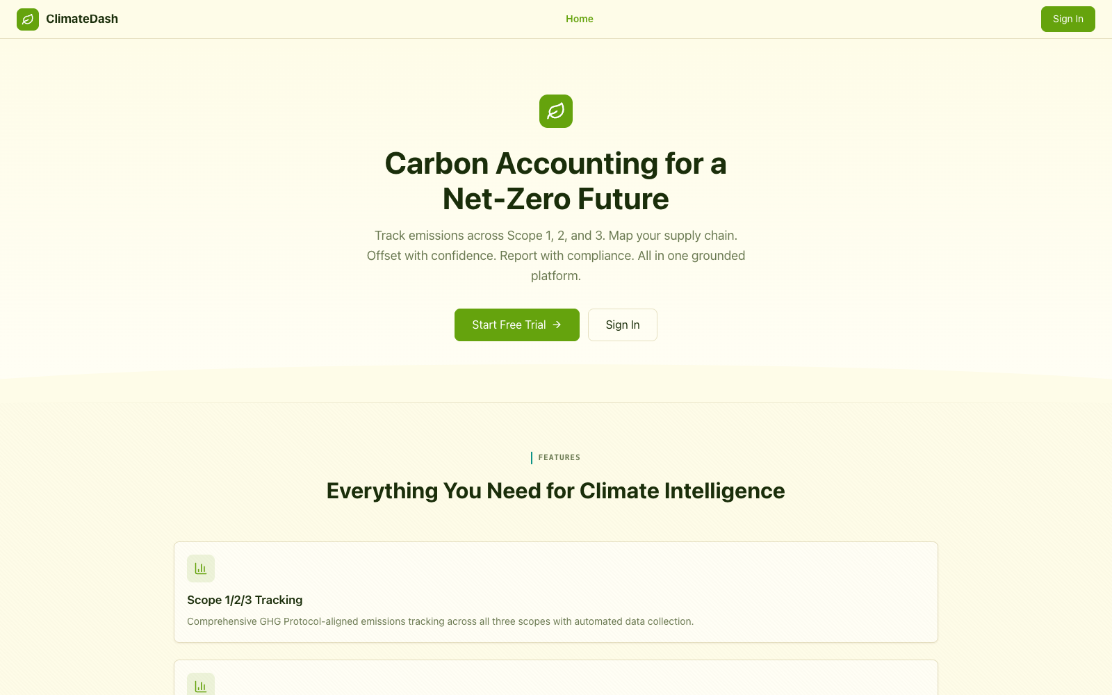 Climate Dashboard screenshot preview