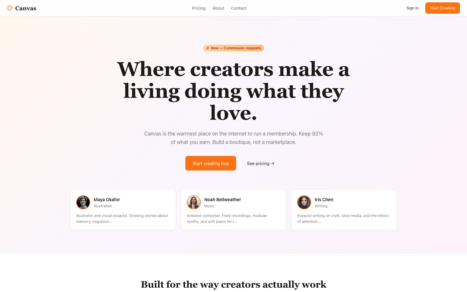 Creator Monetization Platform preview