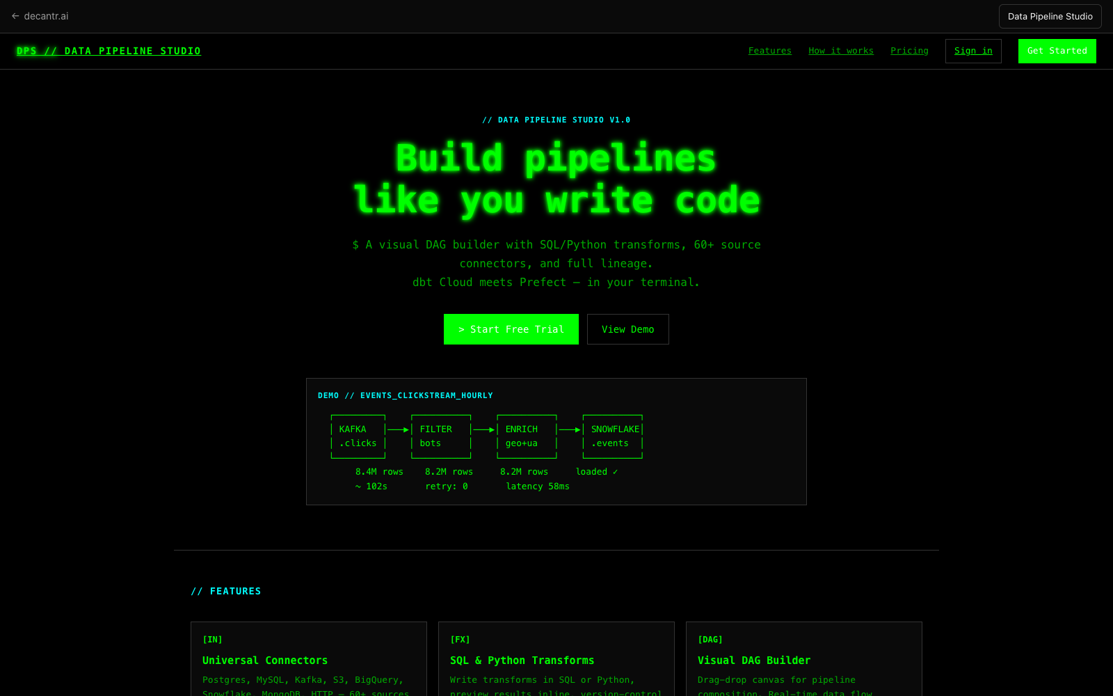 Data Pipeline Studio preview