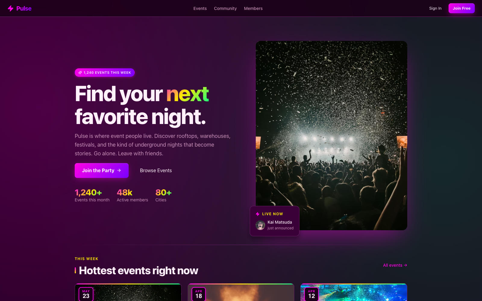 Event & Community Hub screenshot preview