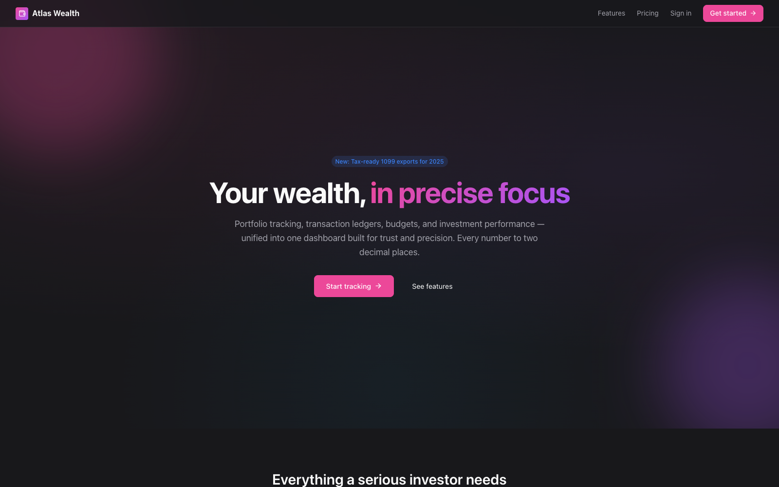 Financial Dashboard preview