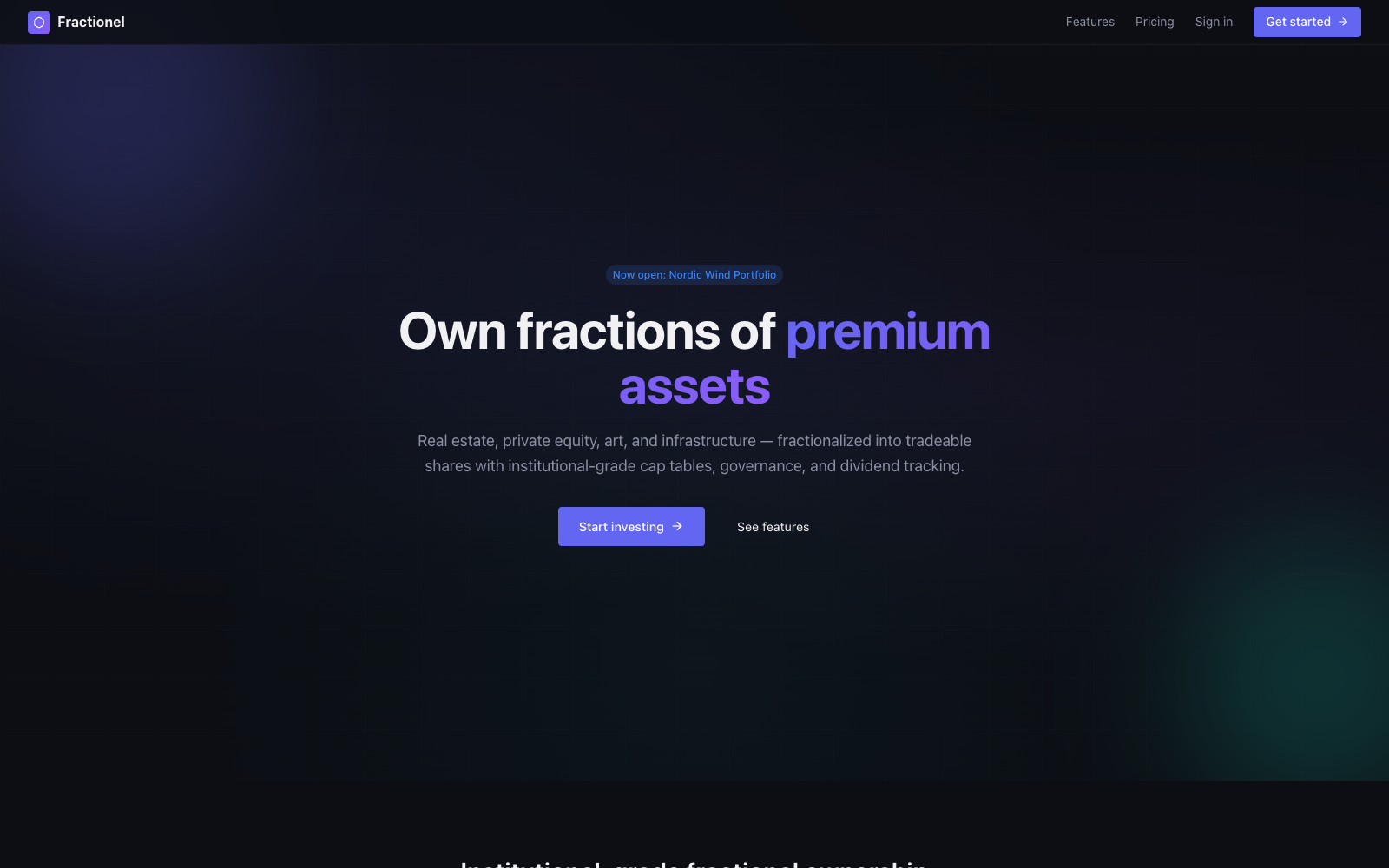 Fractional Ownership screenshot preview