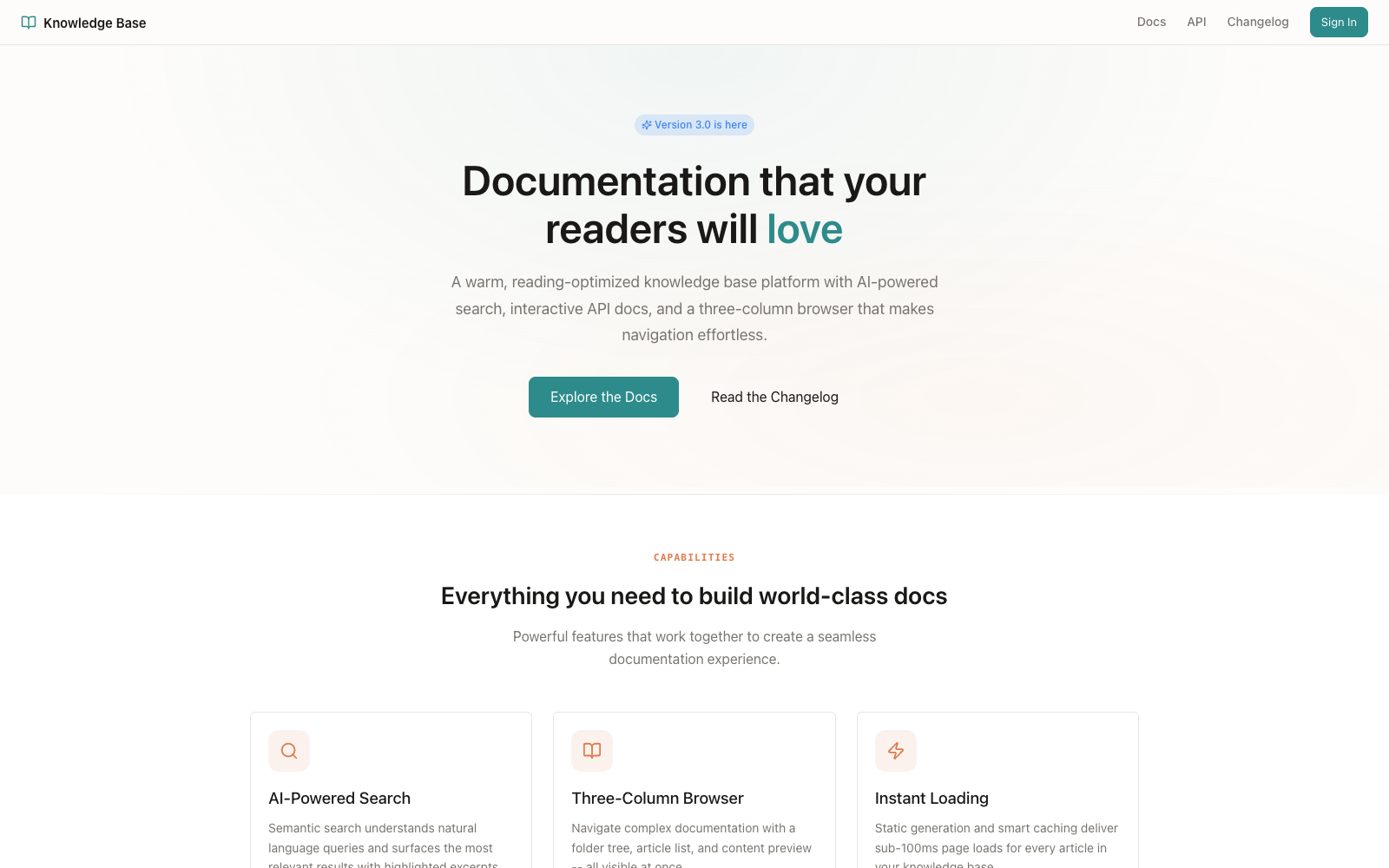 Knowledge Base preview