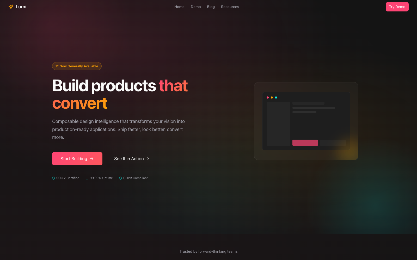 Product Landing Page preview